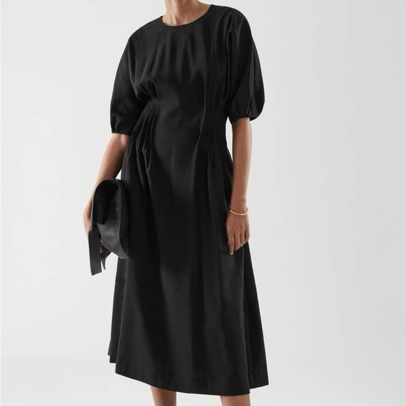 COS Dresses & Skirts - COS Black Pleated Gathered Dress
